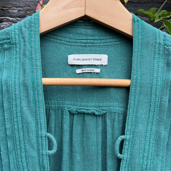 Isabel Marant Etoile - Green Sleeveless top w/laced detail Size 40/L - Picture 4 of 5